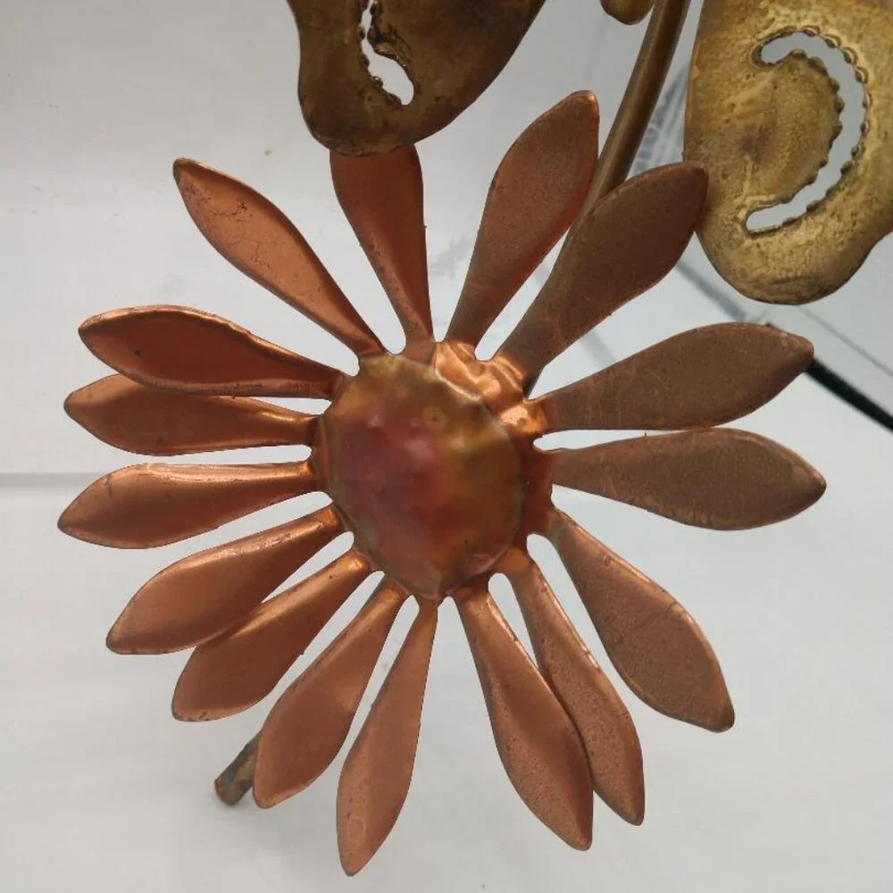 Vintage Brass Butterfly Wall Art Hanging - Brass and Copper-Mid Century Modern